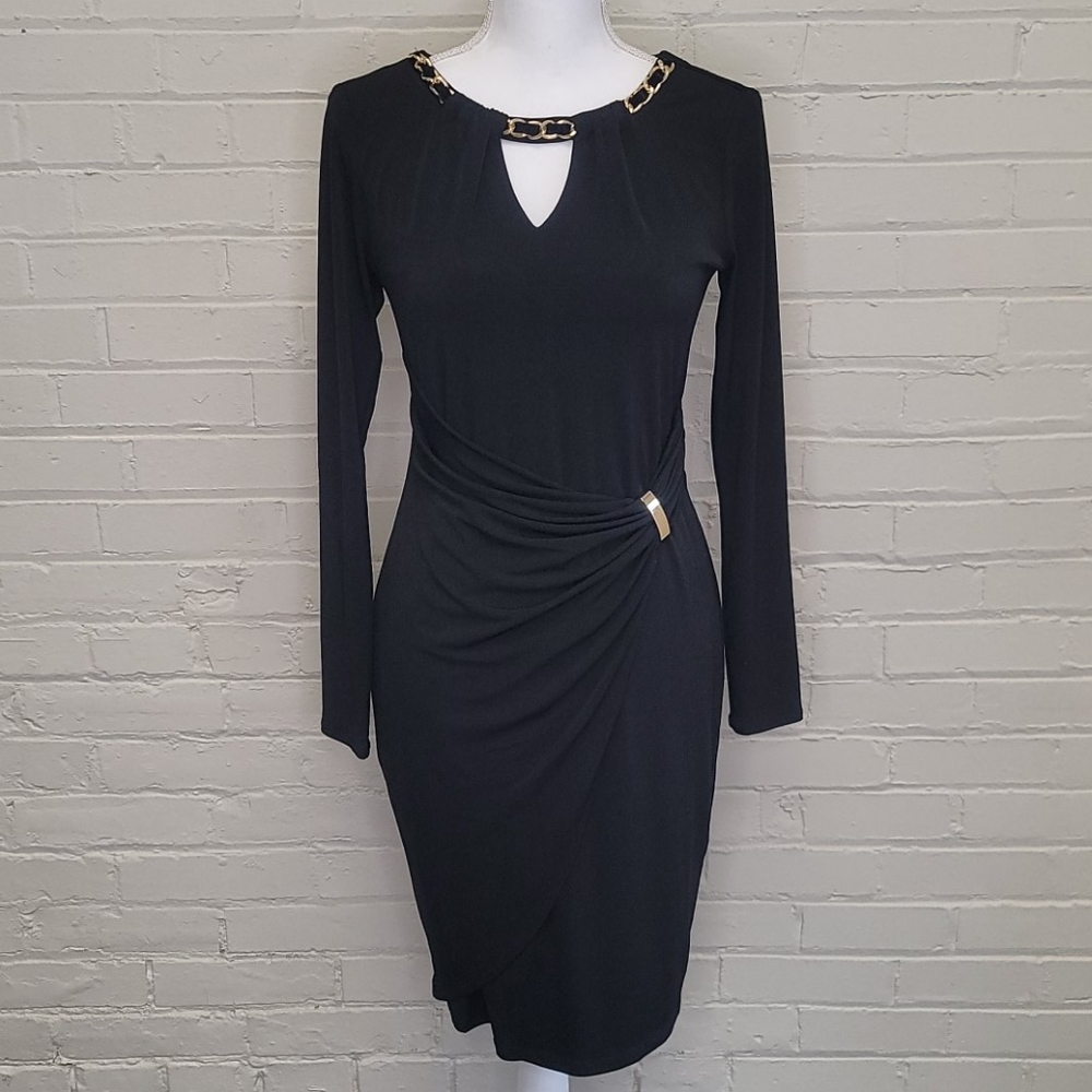Thalia Sodi Black Wrap Dress Size XS - Picture 1 of 11